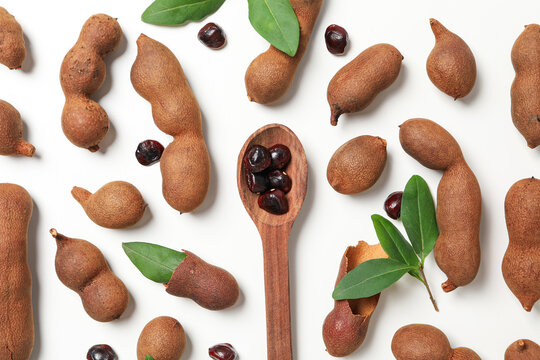 Tamarind, concept of delicious food, fresh tamarind fruit
