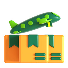 air freight 3d icon illustration