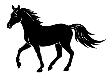 Horse Silhouette | isolated vector silhouette illustration on white background