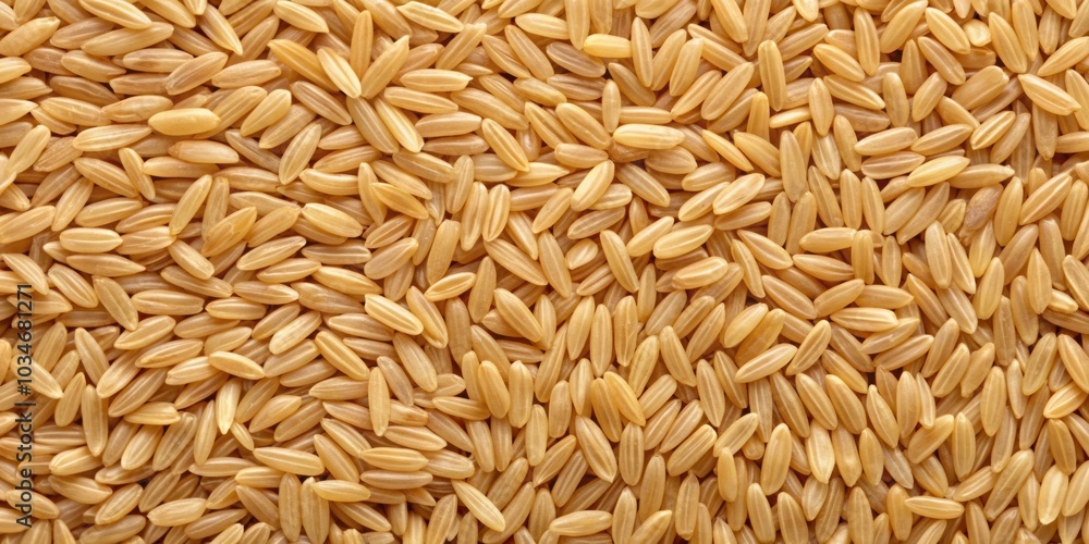 Wall mural organic brown rice texture background, brown rice, organic, healthy, grains, natural, food, agricult