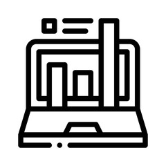 Laptop Graphs line icon