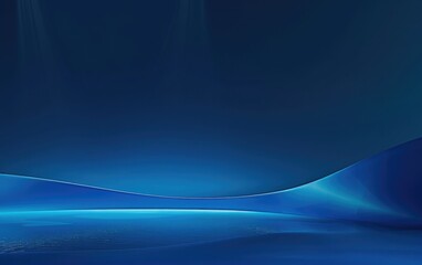 Blue background with an abstract glowing light effect, simple shapes and lines, a blue color palette, a dark blue gradient