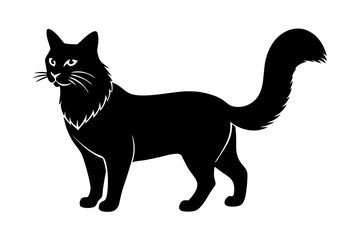 Cat Silhouette | isolated vector silhouette illustration on white background