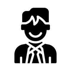 Businessperson Suit glyph icon