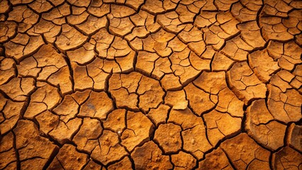 Arid Terrain's Parched Surface Reveals a Pattern of Cracks Formed by the Absence of Moisture