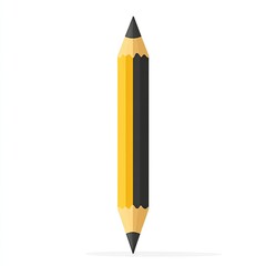 A Yellow and Black Pencil Standing Upright