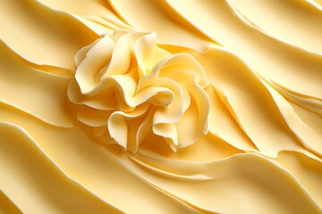 Obraz premium Illustration of buttercream waves, flowing gently across a digital canvas
