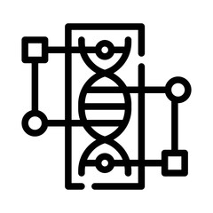 DNA Strand line icon