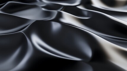 Obraz premium A smooth, polished black surface with subtle