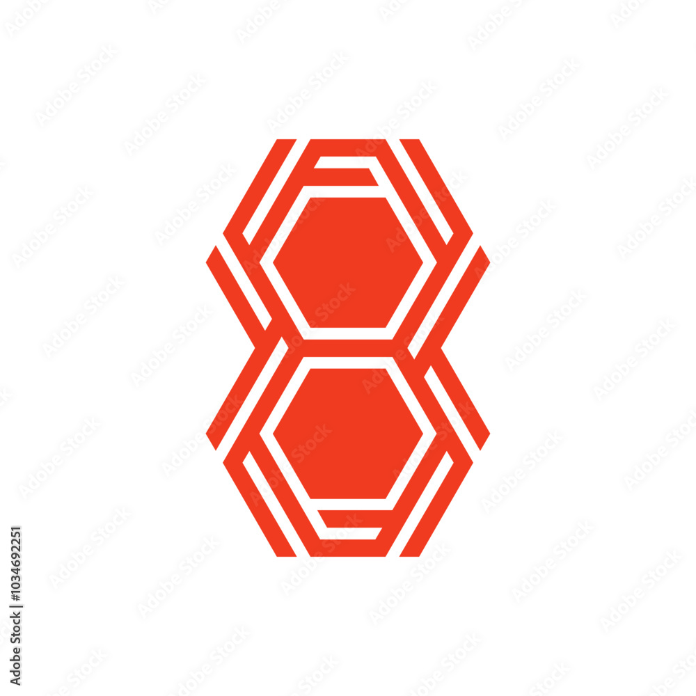 Poster monogram 8. number 8. number 8 design logo. monogram letter mark 8 logo design. monogram design vect