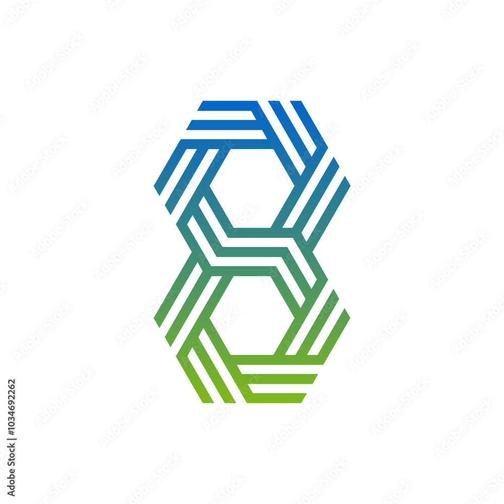 Poster monogram 8. number 8. number 8 design logo. monogram letter mark 8 logo design. monogram design vect