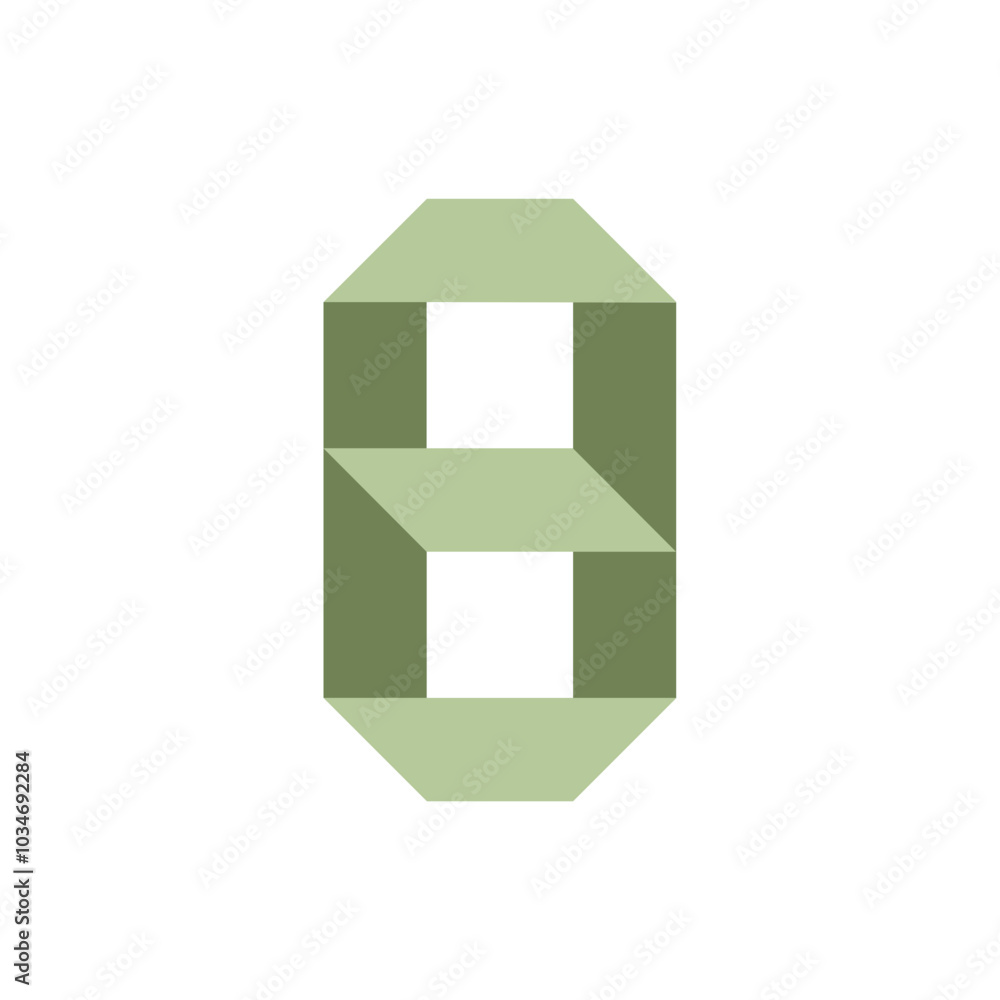 Poster monogram 8. number 8. number 8 design logo. monogram letter mark 8 logo design. monogram design vect