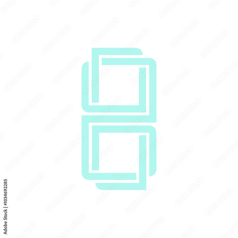 Poster monogram 8. number 8. number 8 design logo. monogram letter mark 8 logo design. monogram design vect
