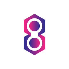 Monogram 8. Number 8. Number 8 design logo. Monogram letter mark 8 logo design. Monogram design vector logo. Monogram number 8 logo design. Simple number 8 monogram. Monogram 8 design logo. 