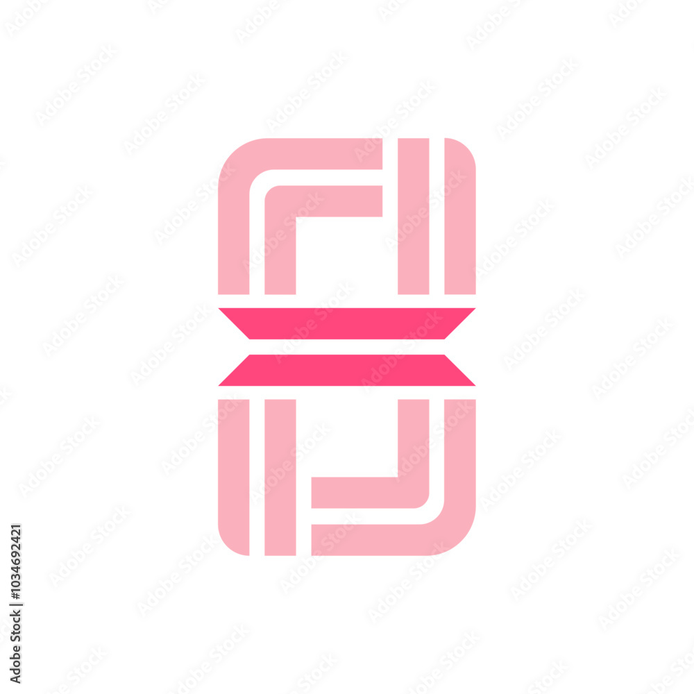 Poster monogram 8. number 8. number 8 design logo. monogram letter mark 8 logo design. monogram design vect