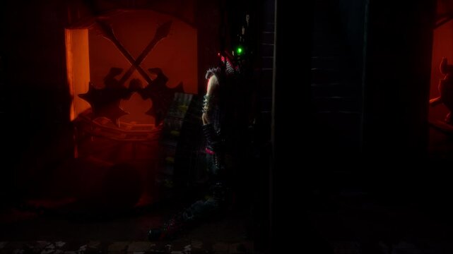 Punk Skeleton VJ Loop &ndash; stylized punk rock skeleton with spiky bones on the head and punkish outfit moving on the beat in seamless loop. Use it in your next VJ thematic sets, metal and gothic festival