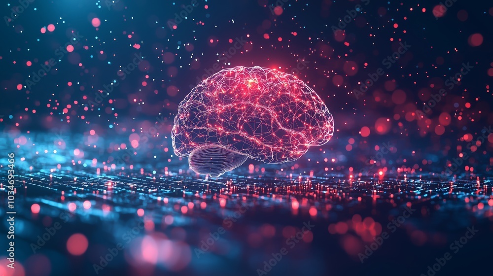 Aufkleber conceptual representation of artificial intelligence