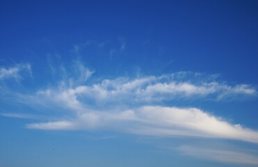 Obraz premium photo of a clear, blue sky with beautiful white clouds