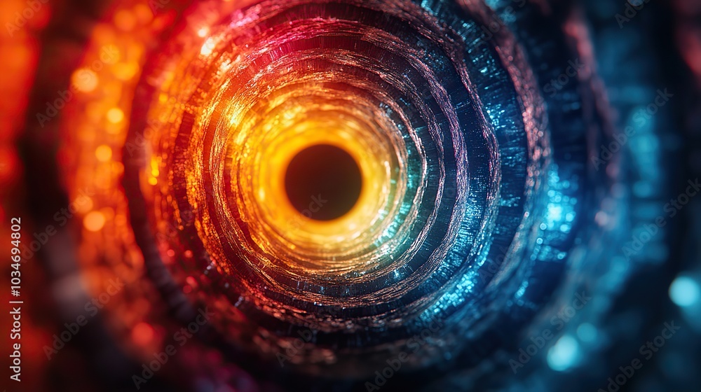 Poster abstract image with central circular target symbolizing business goals and focus.image