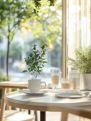 Natural Bright table in terrace