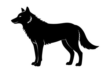 Wolf Silhouette | isolated vector silhouette illustration on white background