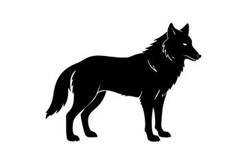 Wolf Silhouette | isolated vector silhouette illustration on white background