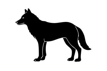 Wolf Silhouette | isolated vector silhouette illustration on white background