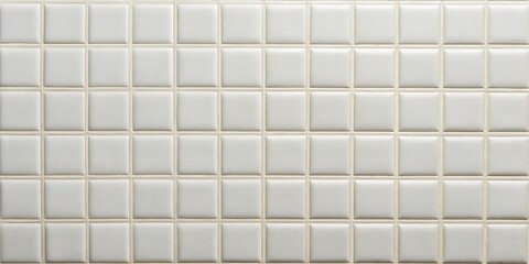 Aerial view of white ceramic tile with square pattern
