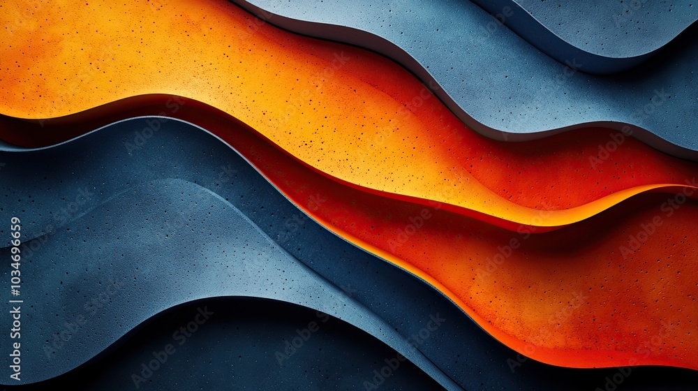 Poster abstract shapes and vibrant colors form cohesive brand identity stylized patterns illustrate design 