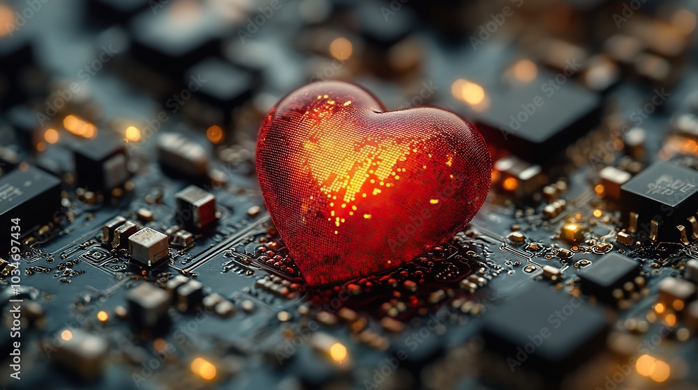 Poster advanced heart monitoring technology using chip capsule integrated with artificial intelligence for 