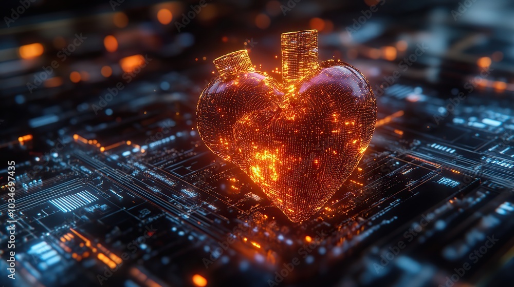 Poster advanced heart monitoring technology using chip capsule integrated with artificial intelligence for 