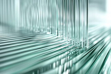 Abstract Background Design with Reeded Glass Texture and Elegant 3D Render Effect