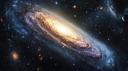 Naklejka premium Fantasy background featuring a captivating galaxy collection