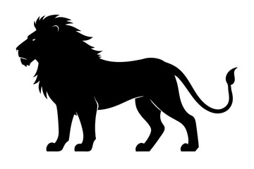 Lion Silhouette | isolated vector silhouette illustration on white background