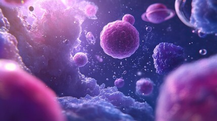 Fototapeta premium Galaxy and nebula in a 3D cartoon rendering