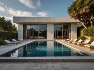Fototapeta premium Modern Luxury Villa with a Swimming Pool