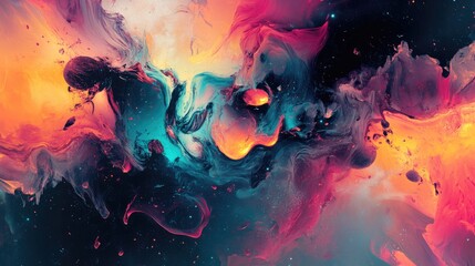 Abstract pattern featuring a blend of various emotions within a dynamic system backdrop