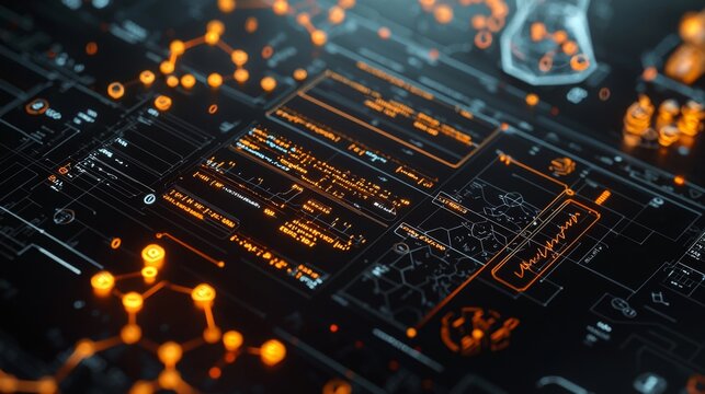Close-up of a digital interface analyzing chemical interactions for new drug formulas - Powered by Adobe