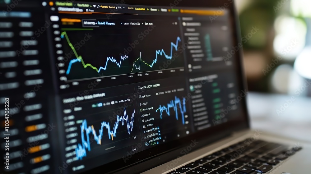 Poster analyzing website traffic dat on digital dashboard showcasing key metrics and trends for strategic i