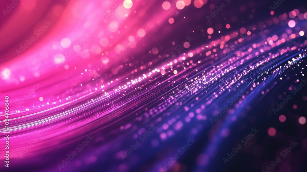 Poster neon high speed discrete 3d data fiber modem digital technology speed data background neon light mot