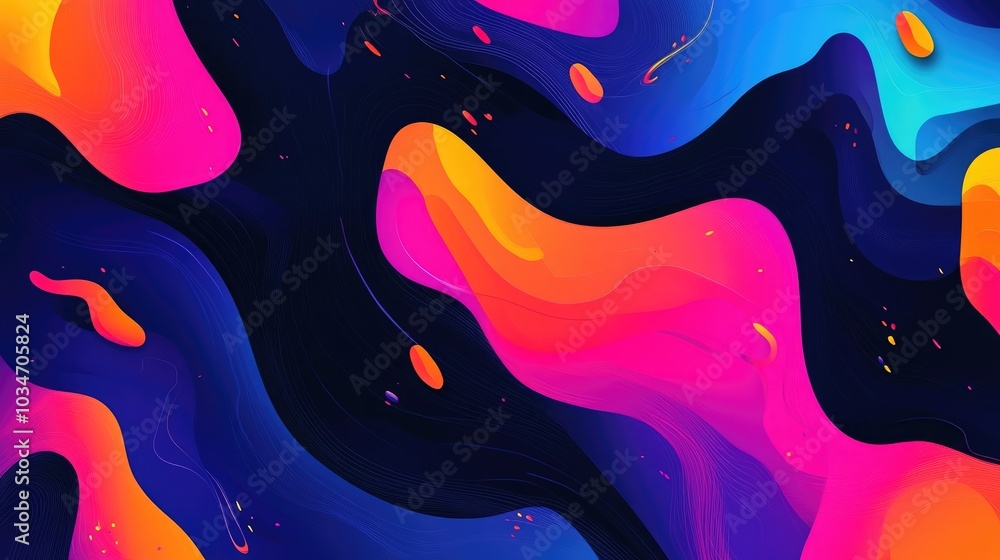 Poster abstract background design with vibrant colors and dynamic shapes ideal for use in various creative 