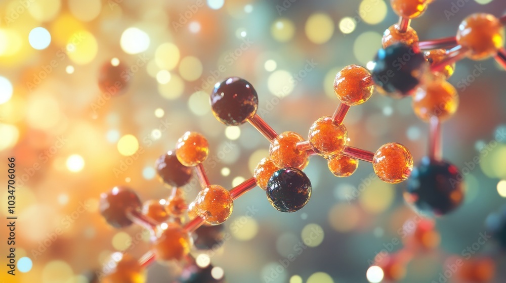 Aufkleber 3d rendering of a uric acid molecule displayed on a computer screen