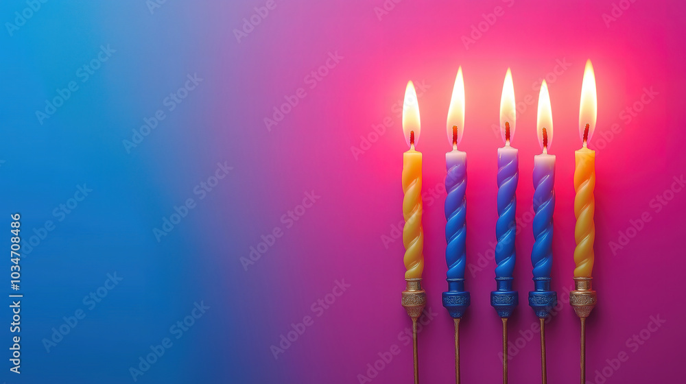 Poster hanukkah festivities with space for custom text