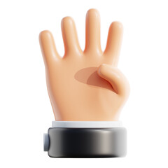 Hand Gesture 3D Illustration