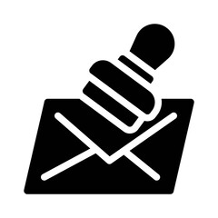 Letter Stamp glyph icon