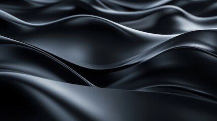 Obraz premium A smooth, jet-black surface with soft