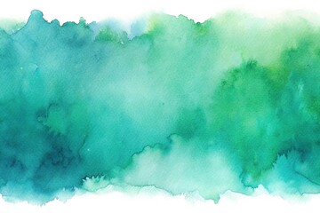 Obraz premium Asymmetrical blue green abstract watercolor background