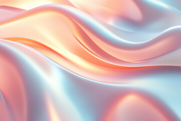 Obraz premium Elegant Abstract Curved Lines with Light Background Design 3D Render for Modern Art Visuals