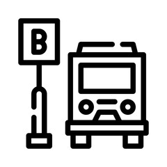 Public Bus line icon