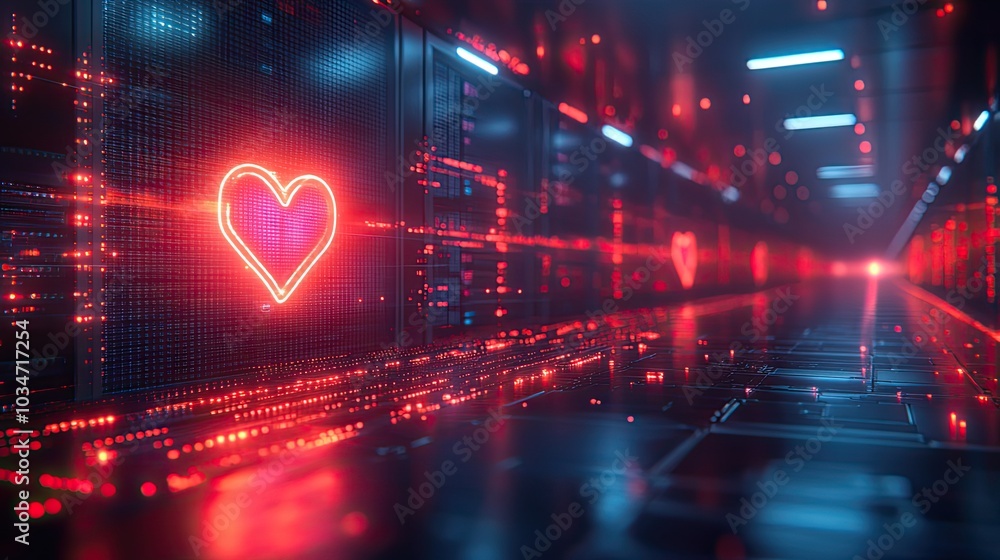 Poster cloud health solutions scalable dat storage option represented by cloud icon with heartbeat in serve